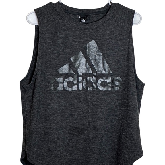 Adidas Women's Dark Gray Tank Top - Picture 1 of 6